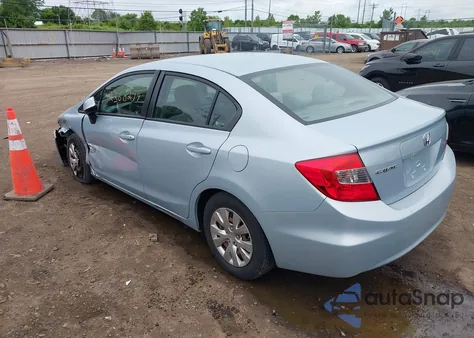 2012 Honda Civic Lx z USA, uszkodzony, nr VIN 19XFB2F54CE014854
